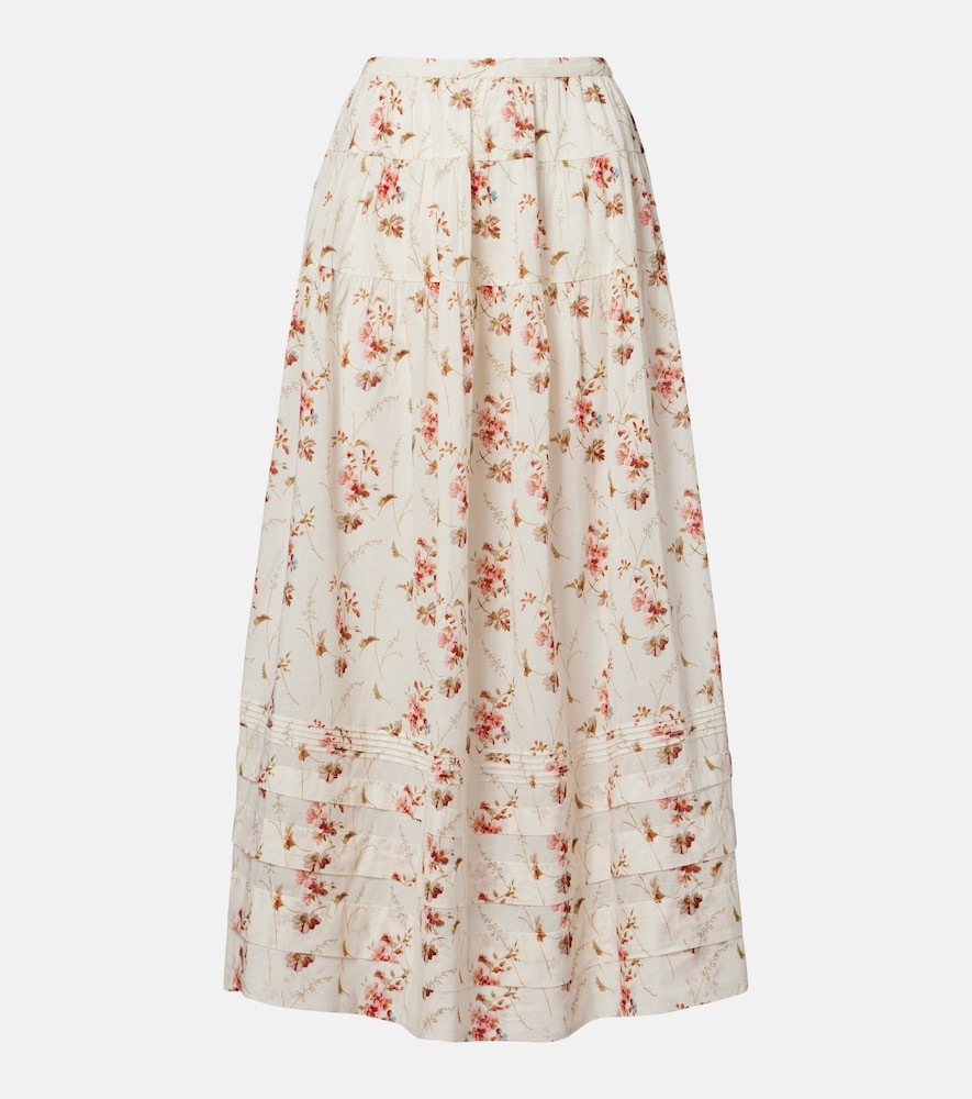 DÃ´en Marie floral cotton maxi skirt | Mytheresa (US/CA)