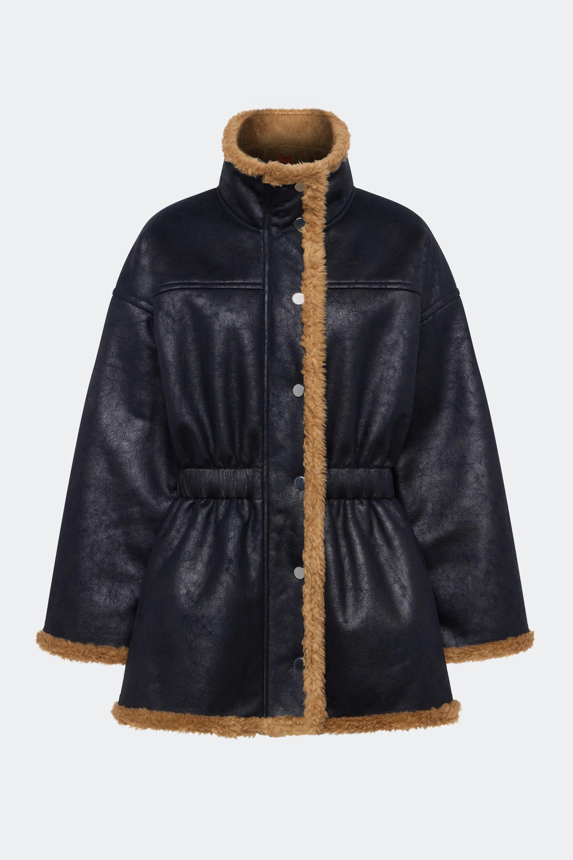 Yara Faux Shearling Jacket In Black | Simon Miller