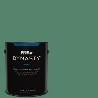 BEHR DYNASTY 1 gal. #M420-6 Tournament Field One Coat Hide Satin Enamel Interior Stain-Blocking P... | The Home Depot