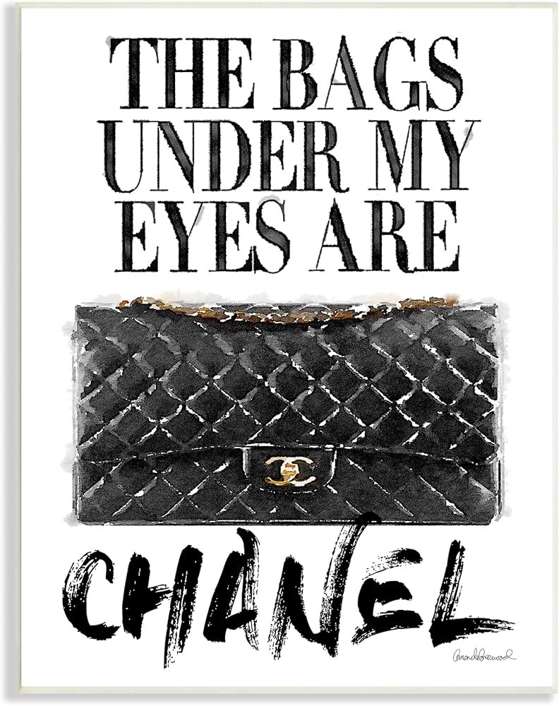 Stupell Industries Glam Bags Under My Eyes Black Bag Wall Plaque Art, Proudly Made in USA | Amazon (US)