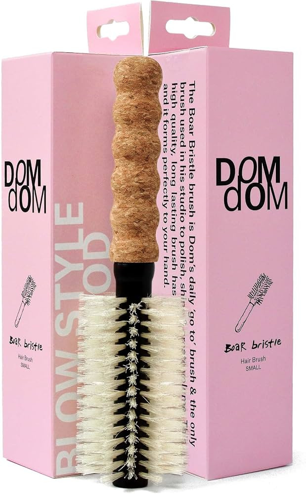 Nylon Boar Bristle Hair Brush, Round Brush for Blow Drying, Small 2" Barrel Blowout Brush, Anti S... | Amazon (US)