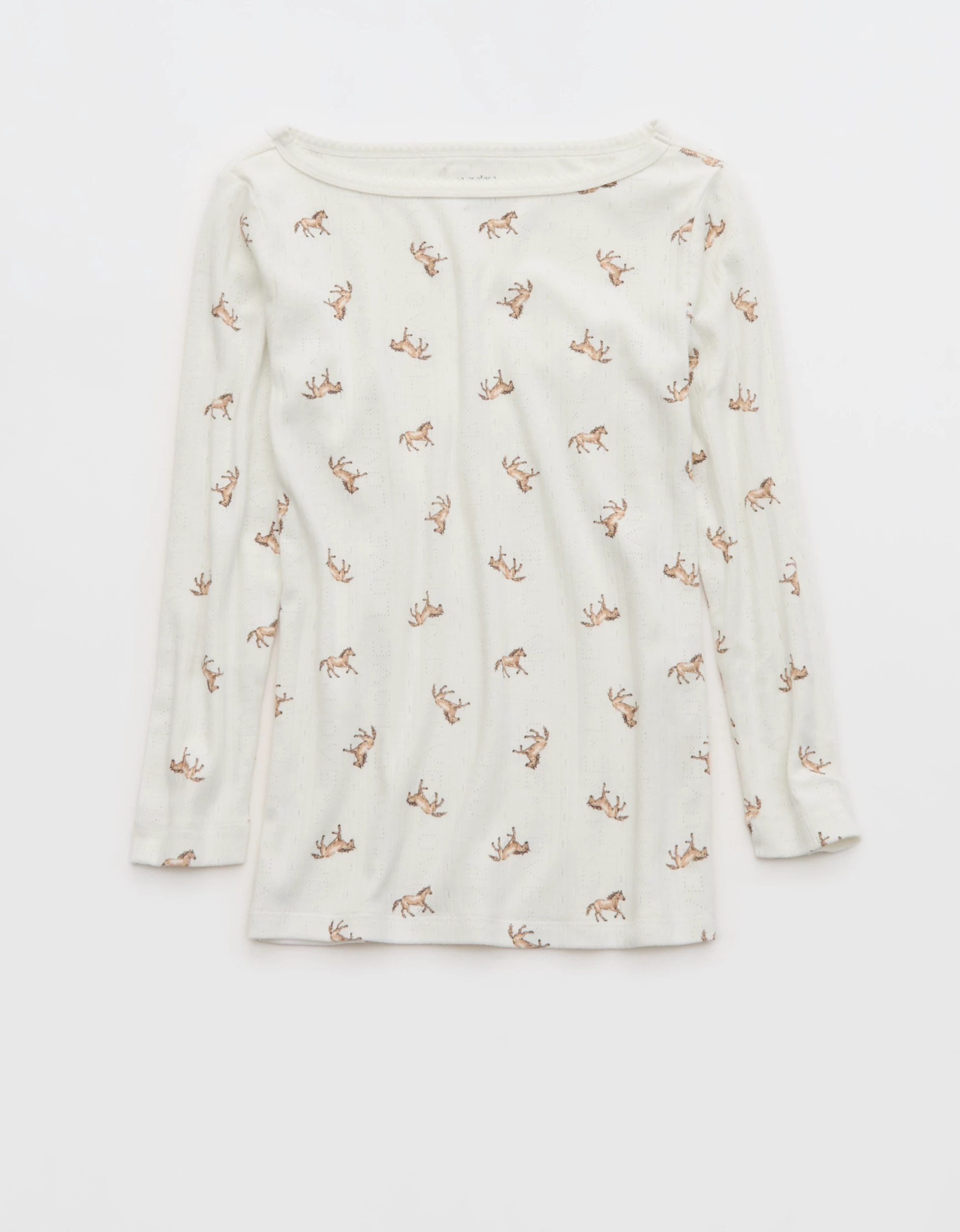 OVERSLEPT by Aerie Pointelle Elbow Sleeve Top | Aerie
