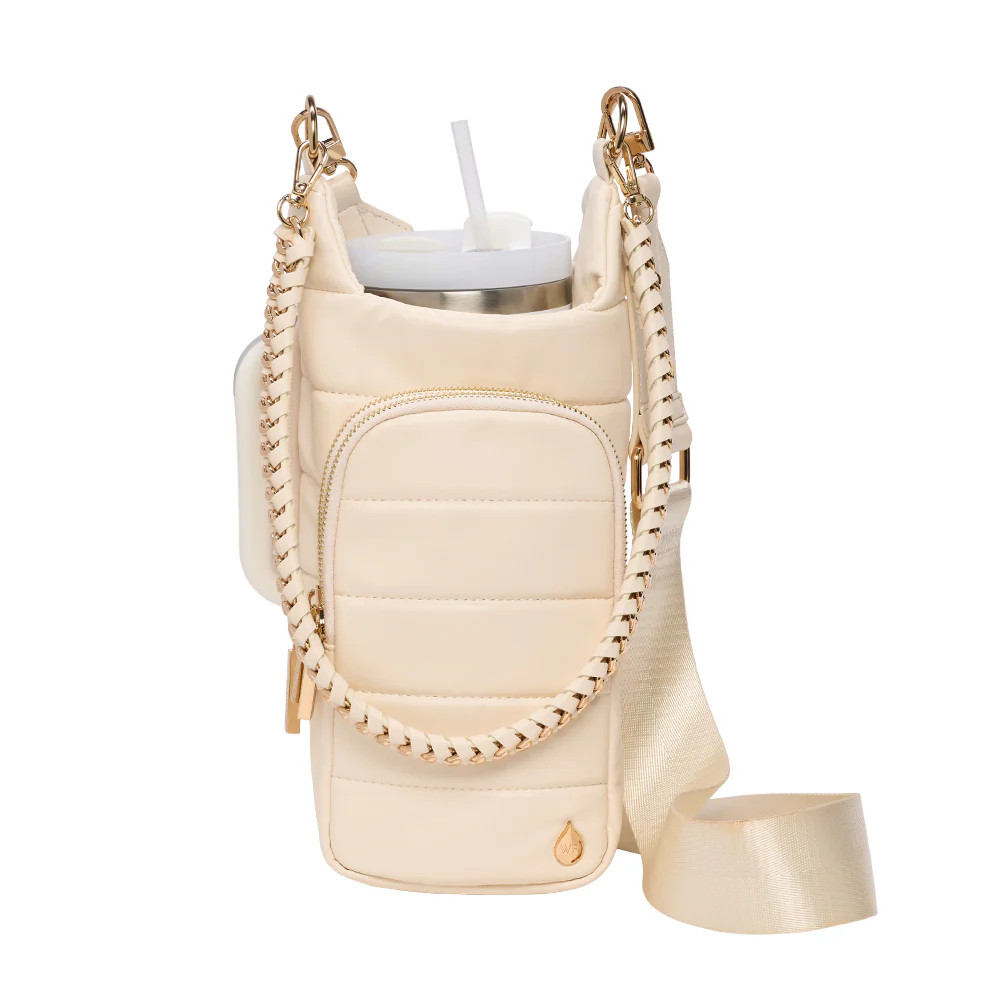 HydroBag® HANDLE™- Ivory Vegan Leather with Strap Bundle | WanderFull 