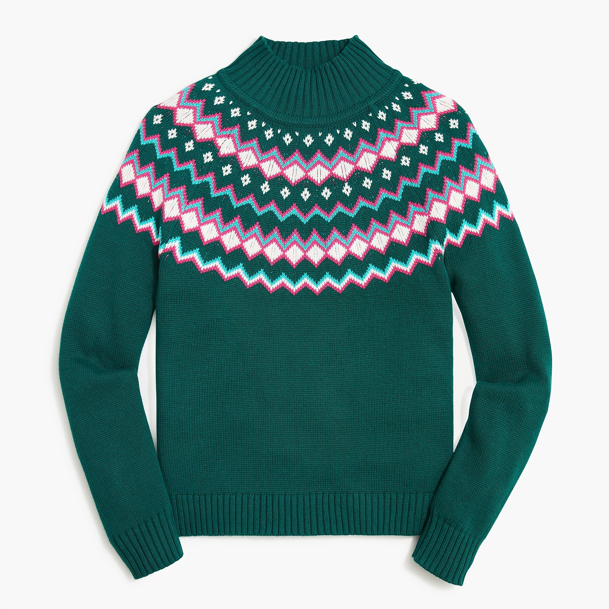 Fair Isle turtleneck sweater | J.Crew Factory