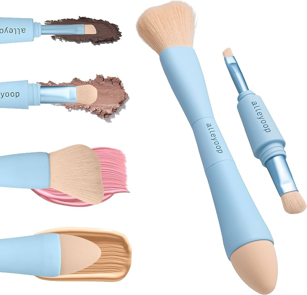 Alleyoop Multi-Tasker 4-in-1 Makeup Brush – All-in-One Sponge, Eyeshadow, Eyebrow, Liner & Blus... | Amazon (US)