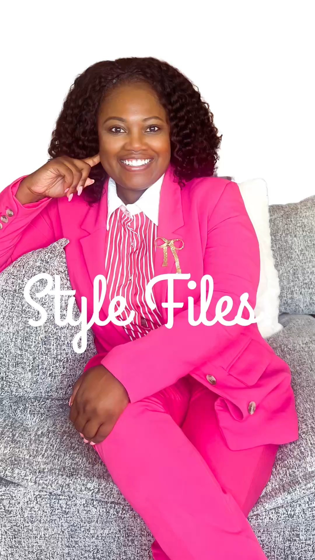 Style Files: Office Edition 💼💕
Today’s boardroom Barbie moment is brought to you by bold color, feminine details, and luxe-on-a-budget finds.

📍Outfit Details:
👚 Blouse: Shein
🧥 Blazer & Pants: Old Navy
📿 Pearl Headband: Amazon
📌 Brooch: Marshall’s
👞 Loafers: Old Navy

This is your sign that power dressing can be playful, polished, and affordable. Because confidence is the real accessory. 💁🏽‍♀️✨

Would you wear this to work? Let me know in the comments! 💬

⸻
#StyleFiles #OfficeOutfitInspo #SimpliLuxeStyle #AffordableWorkwear #OldNavyStyle #SheinFinds #AmazonAccessories #MarshallStyle #LuxeOnABudget #WorkwearWednesday #BoldWorkwear #BlackGirlStyle #CurvyStyleInspo #OOTD #SoftLifeInTheOffice #ContentCreatorStyle

⸻

affordable workwear inspiration, bold pink office outfit, old navy blazer and pants, Shein striped blouse, Amazon pearl headband, Marshall’s accessories, content 

#LTKOver40 #LTKSeasonal #LTKWorkwear