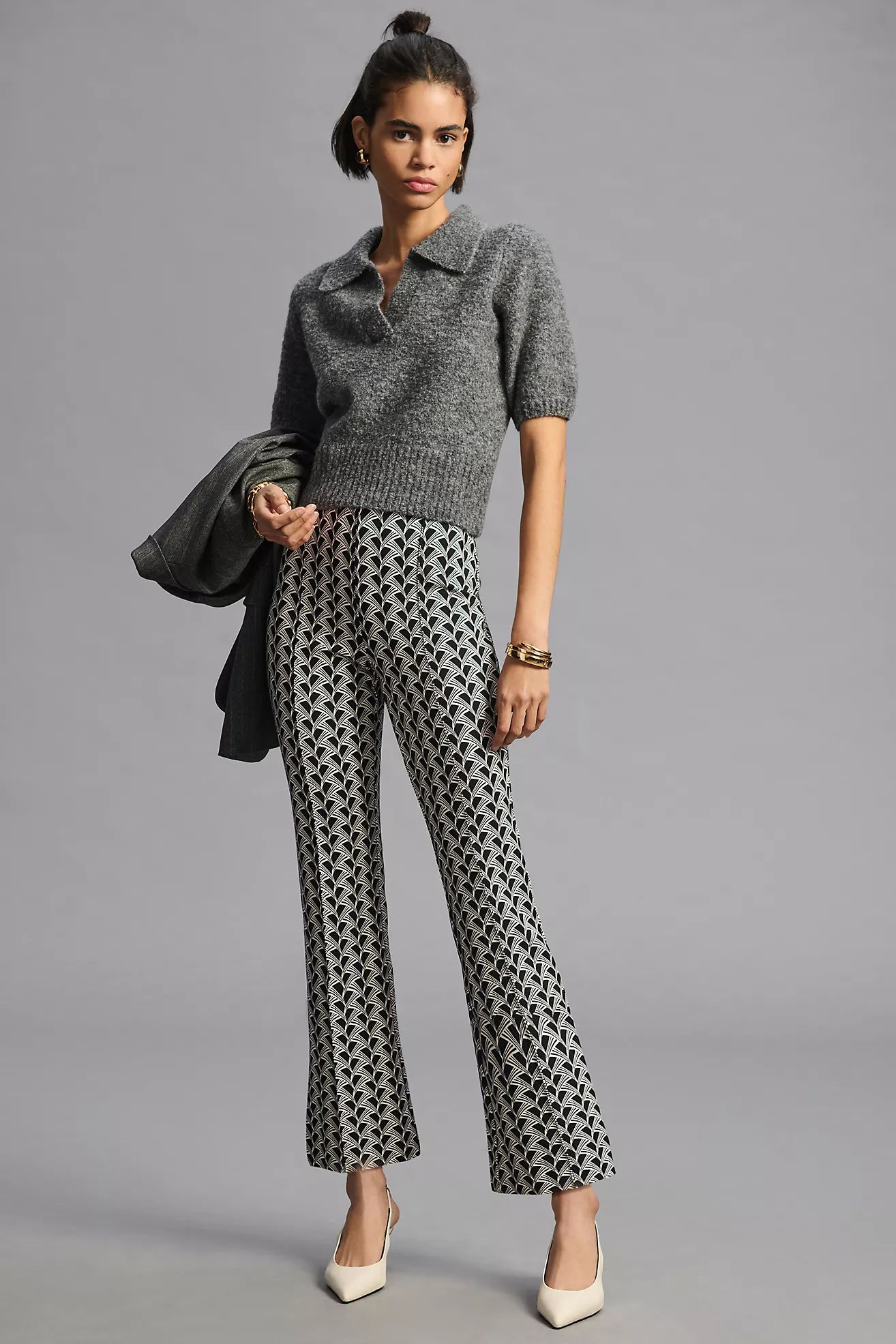 The Margot Kick-Flare Cropped Pants | Anthropologie (US)