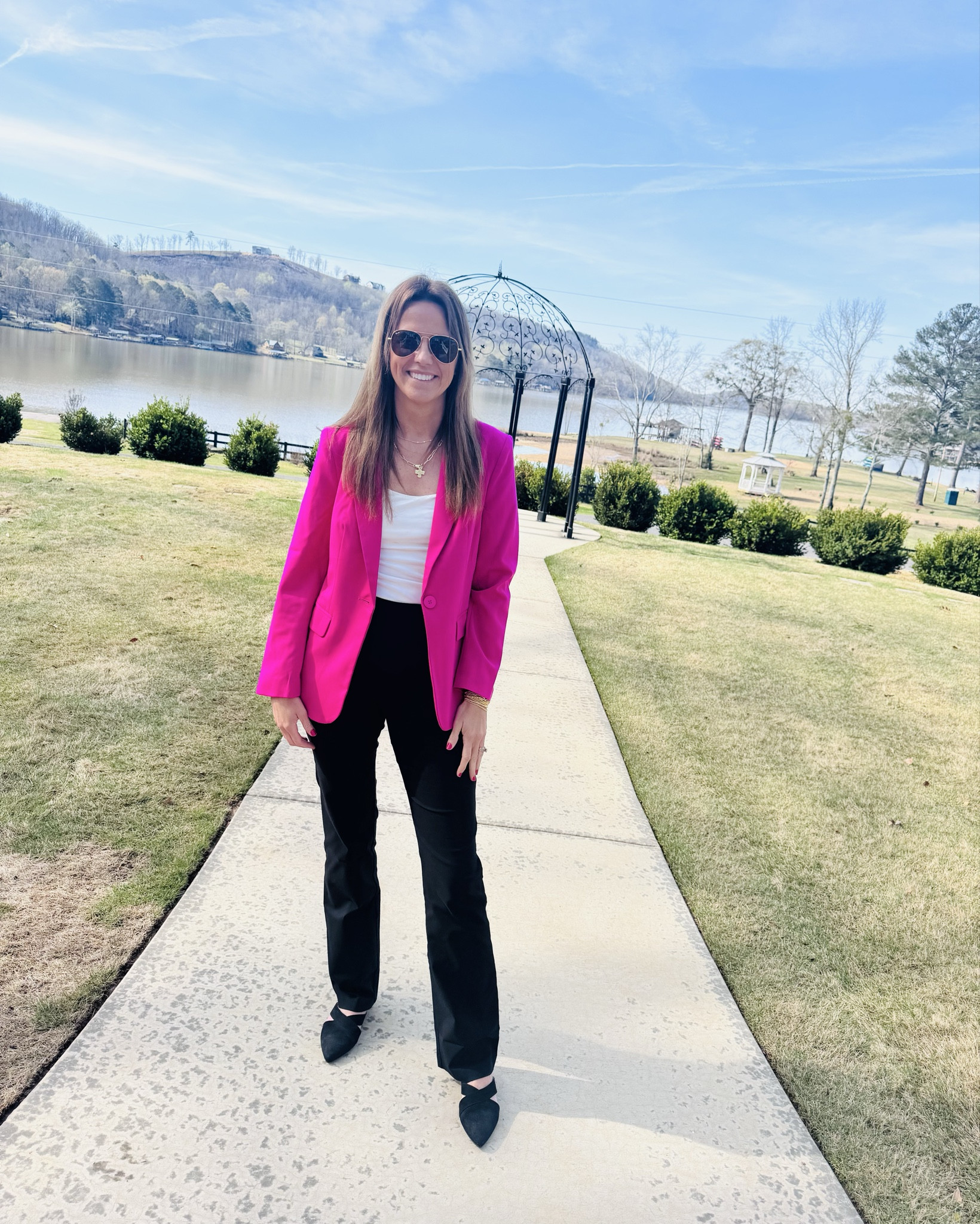 Bright, bold, and ready for anything 💖

This hot pink blazer is giving all the confidence vibes—paired with a simple white tank, classic black pants, and comfy flats for that perfect mix of polished and effortless. Whether it’s a day event or just feeling put together on the go, this look does it all.

Sometimes all you need is one statement piece to pull everything together ✨

#StyleConfidence #PopOfPink #EffortlessChic #OOTD #ClassicWithATwist

#LTKWorkwear #LTKOver40 #LTKmomlife