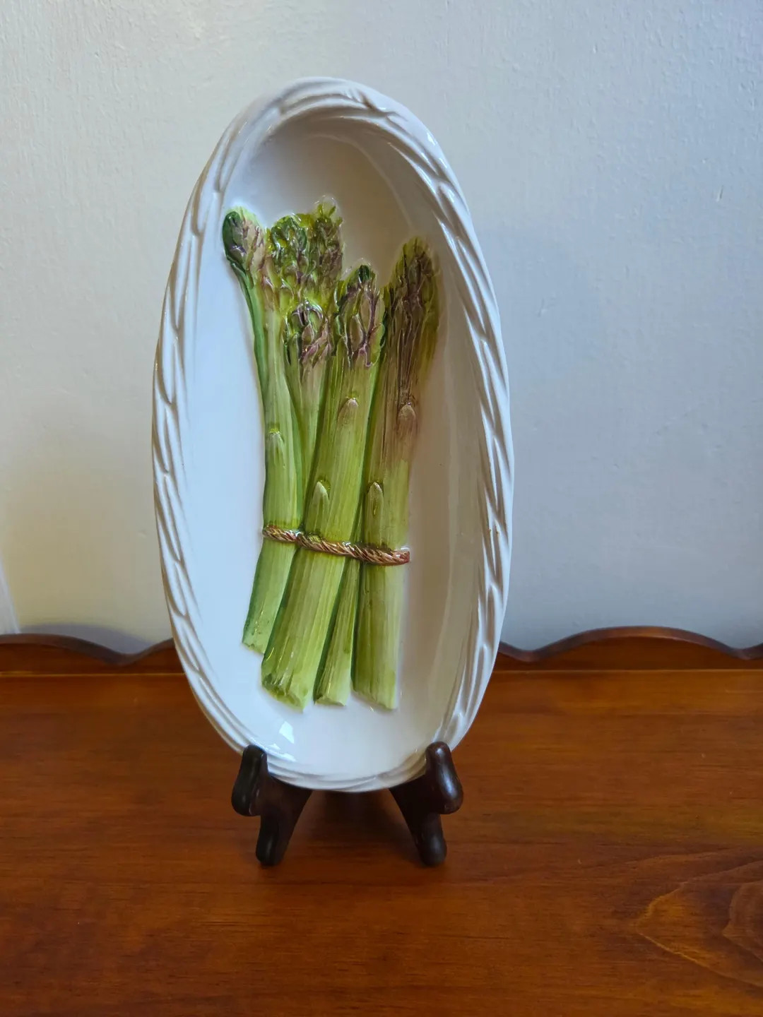 Vintage Italian Majolica Asparagus Platter \u2013 Hand-Painted Ceramic Wall Hanging Dish | Etsy (Global)