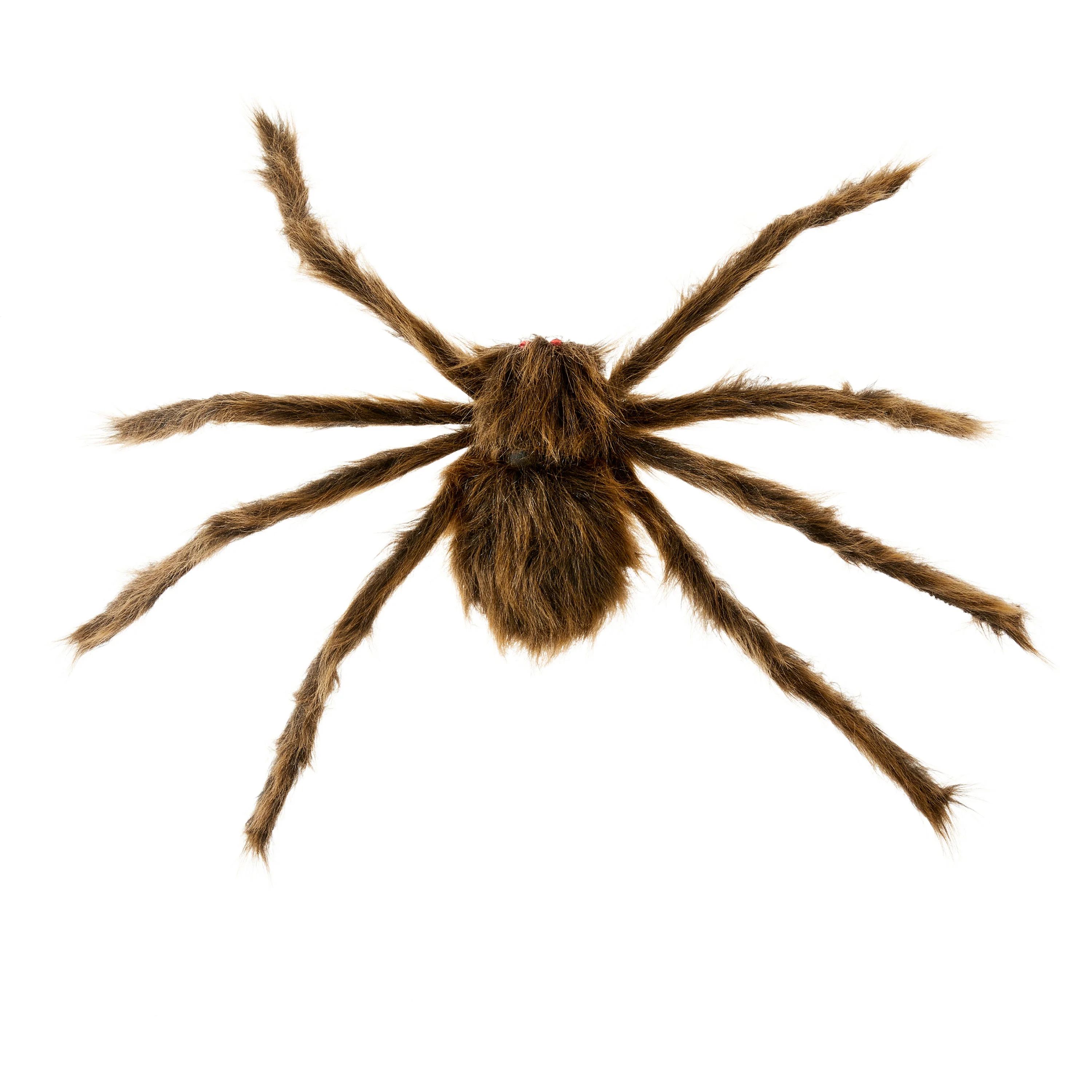 Halloween 28-in Prop Brown Hairy Spider Plush Figure, Outdoor Decoration, by Way to Celebrate | Walmart (US)