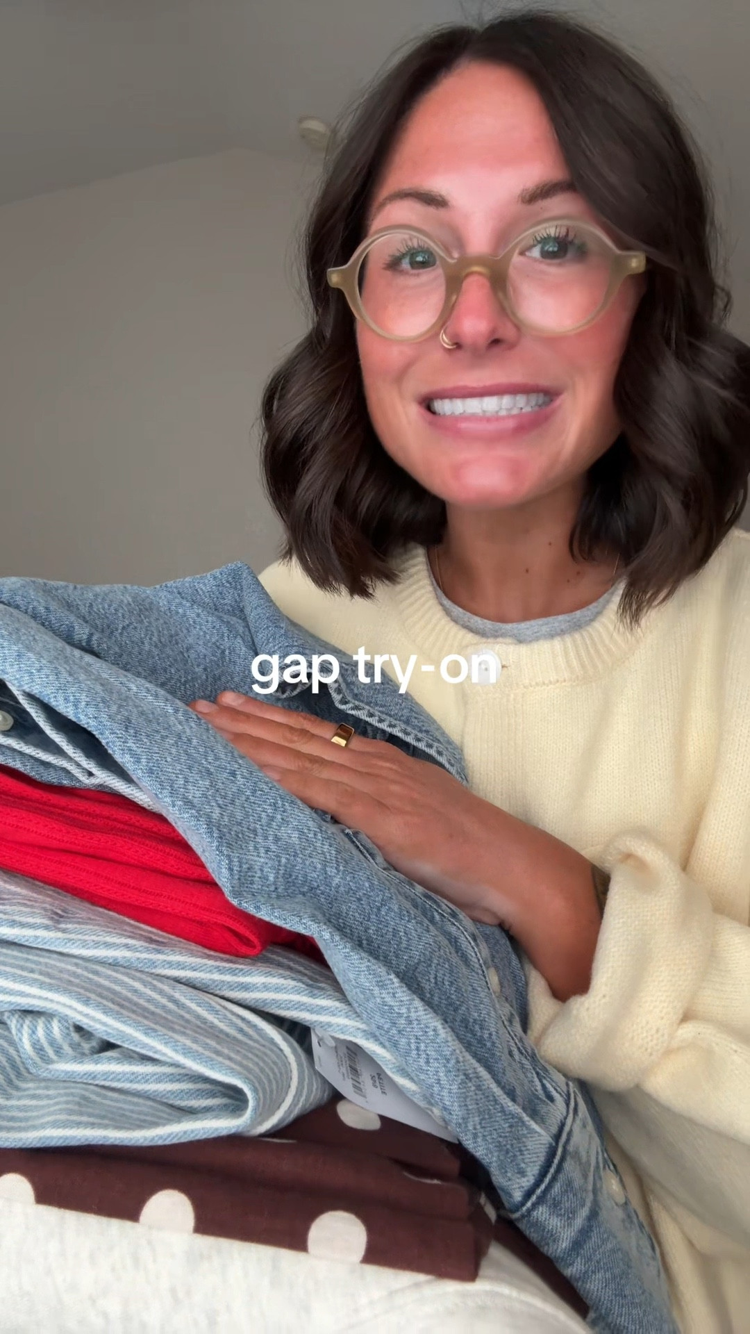 Gap 50% off select styles try-on! #gap #sale #gapstyle

#LTKSeasonal #LTKSaleAlert #LTKootd