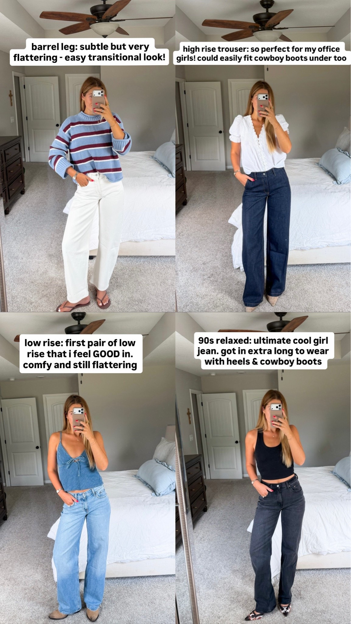 FAVE SALE!! Use Code DENIMAF for extra 15% off! 25-50% Off All Jeans + 20% Off Almost Everything Else 
Sizing:
High Rise 90s Straight Jean: Dark Brown/Long/27 (should have stayed TTS + prefer extra long when possible!)
Low Rise Ultra Loose Jean: Medium Wash/Extra Long/26
High Rise 90s Relaxed Jean: Black/Extra Long/26
High Rise Barrel Jean: Ecru/Long/26
High Rise Wide Leg Trouser Jean: Rinse/Extra Long/26
Bra-Free Chambray Tie-Front Cami: XS
100% Cotton Blouse: White/XS
100% Cotton Roll Neck Crew Sweater: Blue Stripe/Small

#abercrombiepartner @abercrombie 
 *Offer valid online only August 5, 2026 to August 10, 2026 in US/CA. Excludes clearance. Online price reflects discount.
Extra 20% Off: *Offer valid in stores and online August 5, 2026 to August 10, 2026 in US/CA. Exclusions apply as indicated. Online price reflects discount.
Promo Code: *Use code DENIMAF to get an additional 15% off almost everything in stores and online at checkout from August 5, 2026 to August 10, 2026 in US/CA. Exclusions apply. See details online.

#LTKgrwm #LTKSeasonal #LTKTall