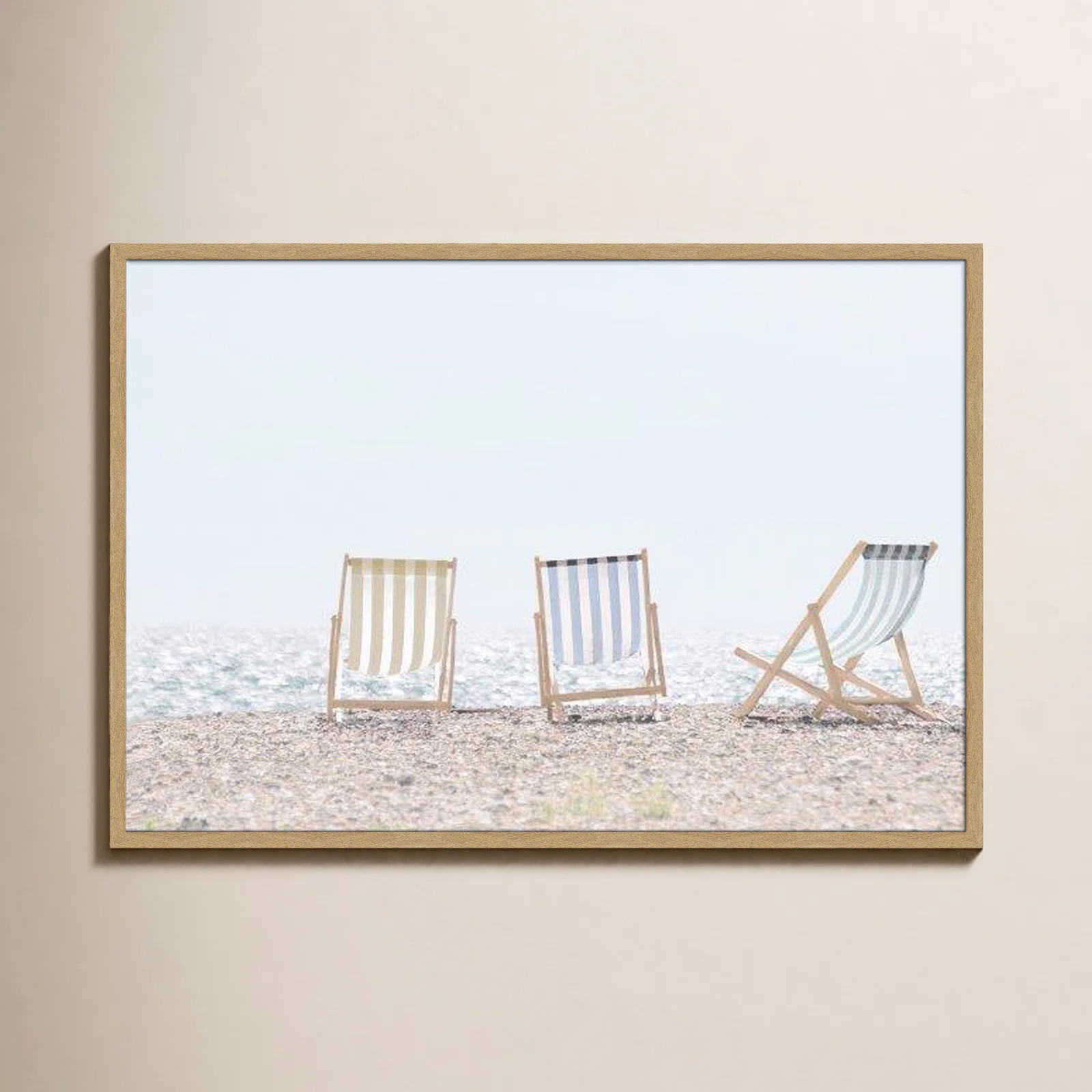 Adriatica Beach Chairs Framed On Paper by Leah Straatsma Print | Wayfair North America