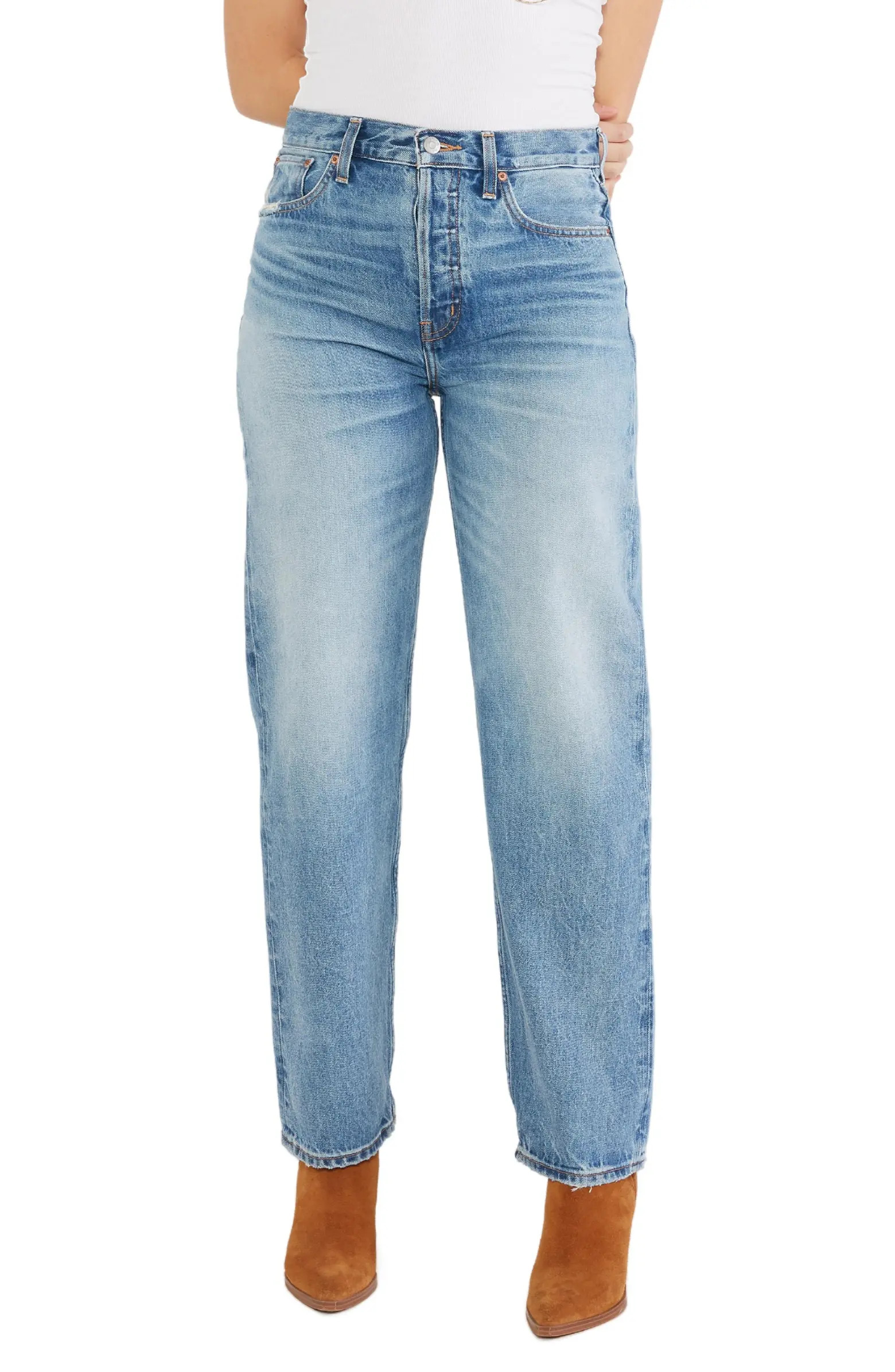 Tyler High Waist Straight Leg Ankle Jeans | Nordstrom