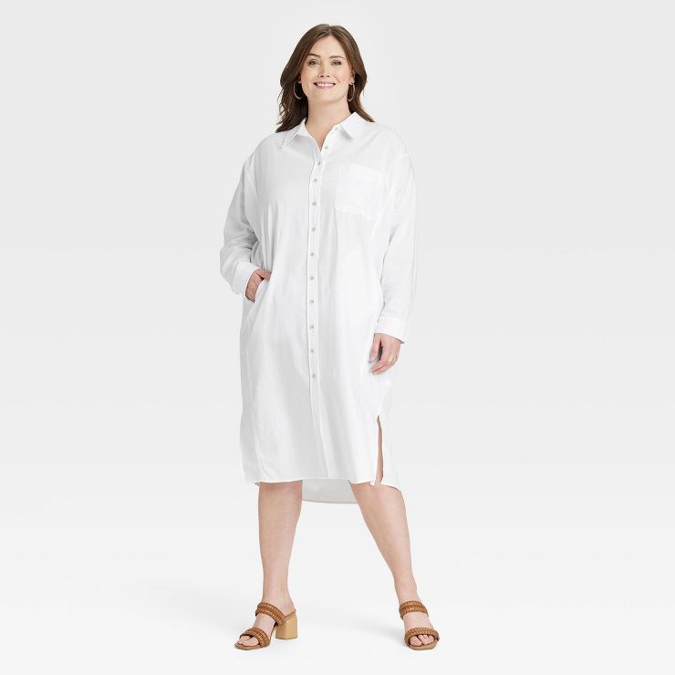 Women's Long Sleeve Button-Down Shirtdress - Universal Thread™ | Target