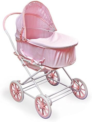 Badger Basket 3-in-1 Doll Pram, Carrier, and Stroller (fits American Girl Dolls), Pink Gingham | Amazon (US)