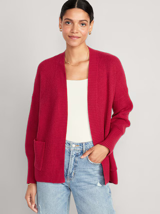 SoSoft Waffle-Knit Cocoon Sweater for Women | Old Navy (US)