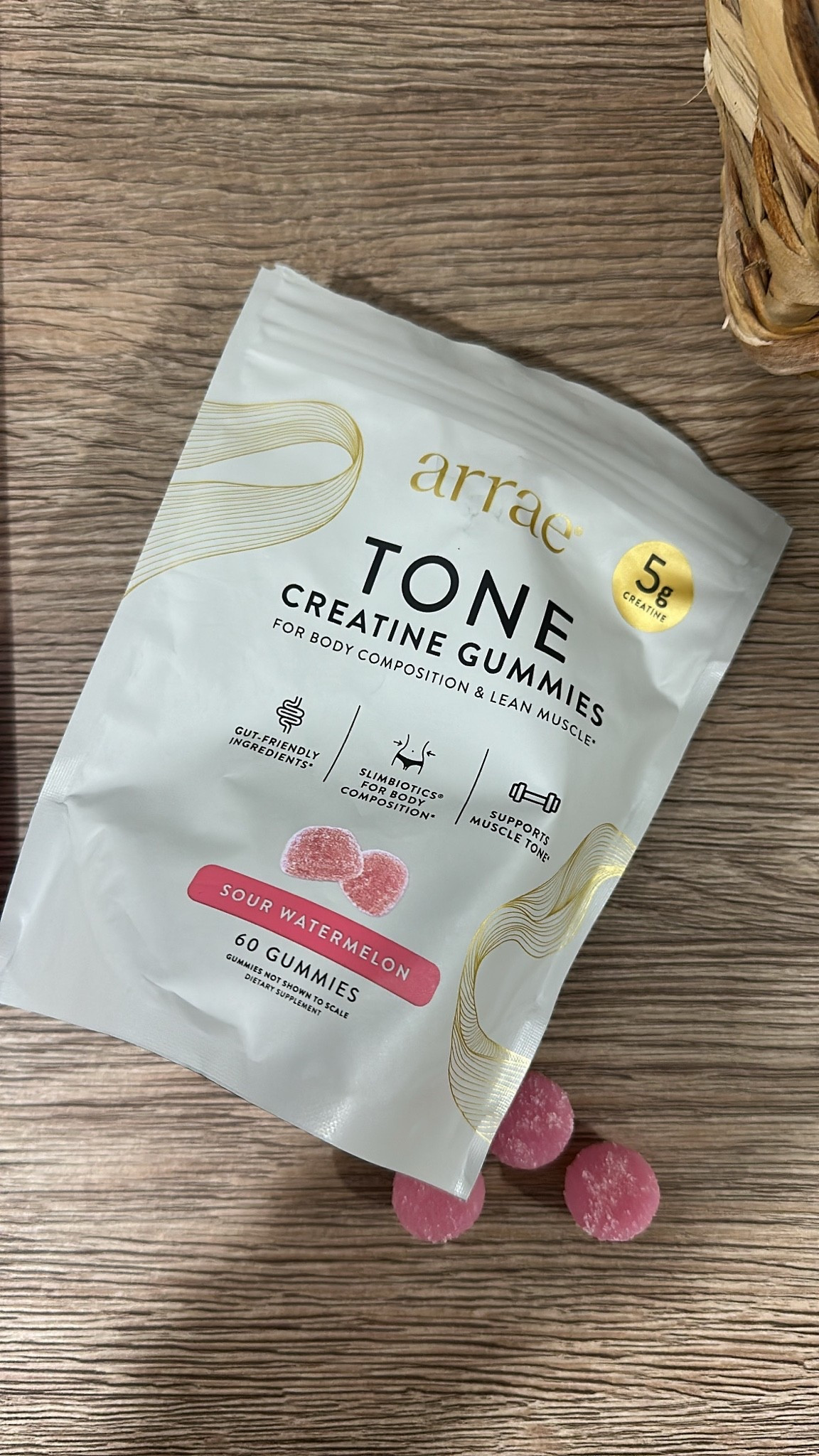 @Arrae code SLOANE. Tone Creatine Gummies
Get toned, lean and defined with creatine gummies designed for women (no bulk or bloating)
Achieve full-body tone from glutes to abs & arms
Build lean muscle while supporting fat loss
Perform better during workouts and get results faster
Recover faster and reduce muscle soreness
Easy to fit into your routine, delicious and effective
@Arrae

#LTKfitnessgoals #LTKfoodie #LTKActive