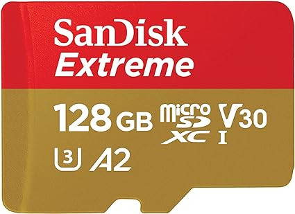 SanDisk 128GB Extreme microSDXC UHS-I Memory Card with Adapter - Up to 190MB/s, C10, U3, V30, 4K,... | Amazon (US)