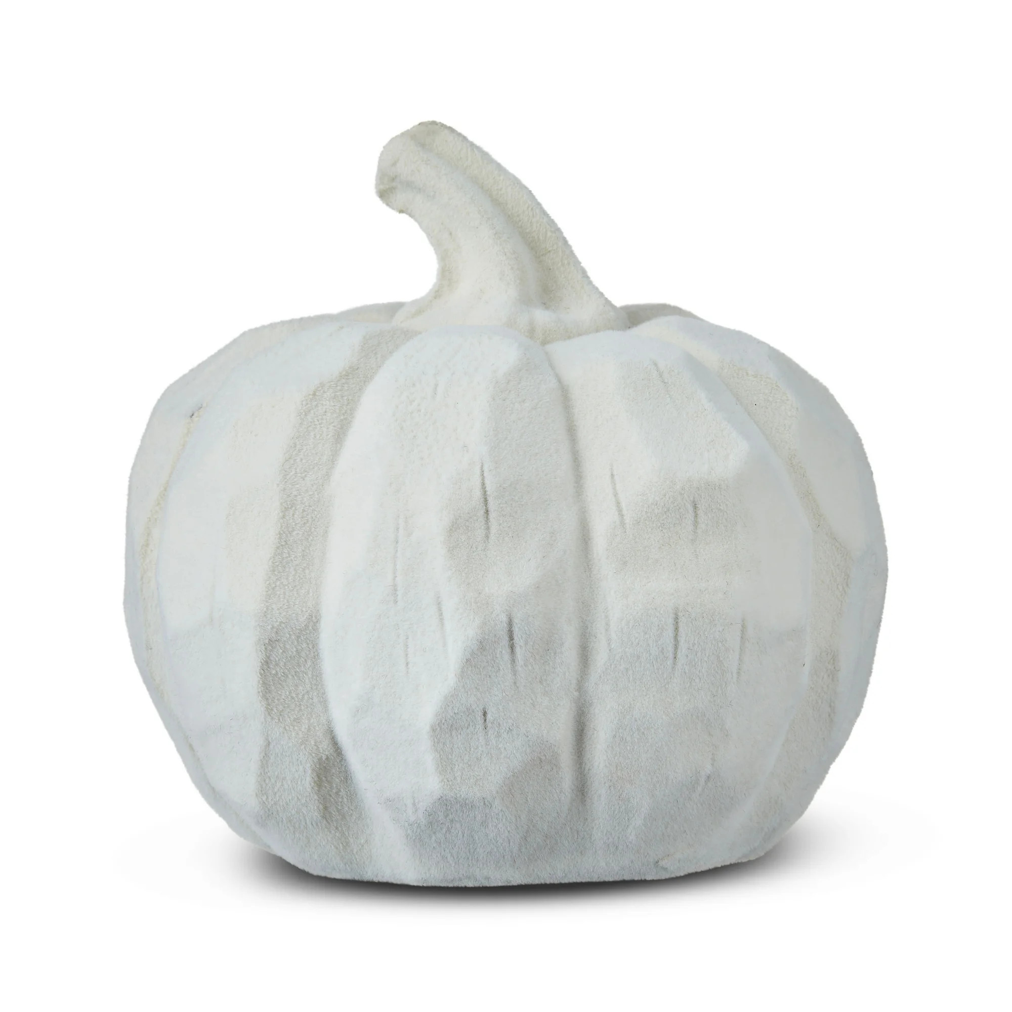 Flocked Resin Pumpkin Tabletop Decor, Cream, 3.5", Fall by Way To Celebrate | Walmart (US)