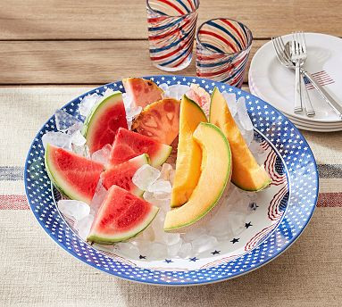 Cabana Americana Outdoor Melamine Serving Bowl | Pottery Barn (US)