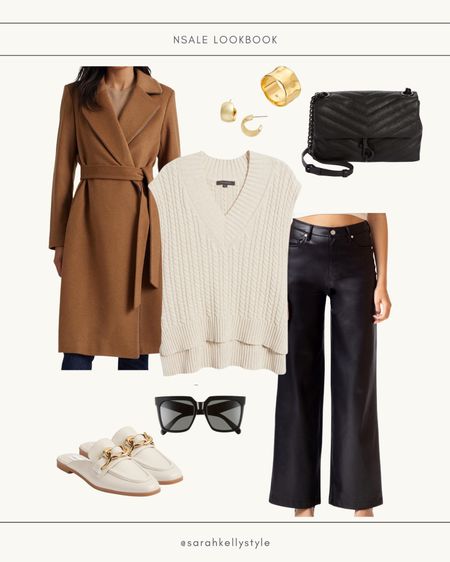 NSALE Outfit Inspo featuring these faux leather wide leg pants that are available in limited sizes 

This v-neck sweater In available in a white and blue combo that would be perfect for now into fall

These mules are available in limited sizes in this color but fully stocked in all other color combinations 

#sarahkellystyle #falloutfitinspo #workwear 

#LTKstyletip #LTKxNSale #LTKFind