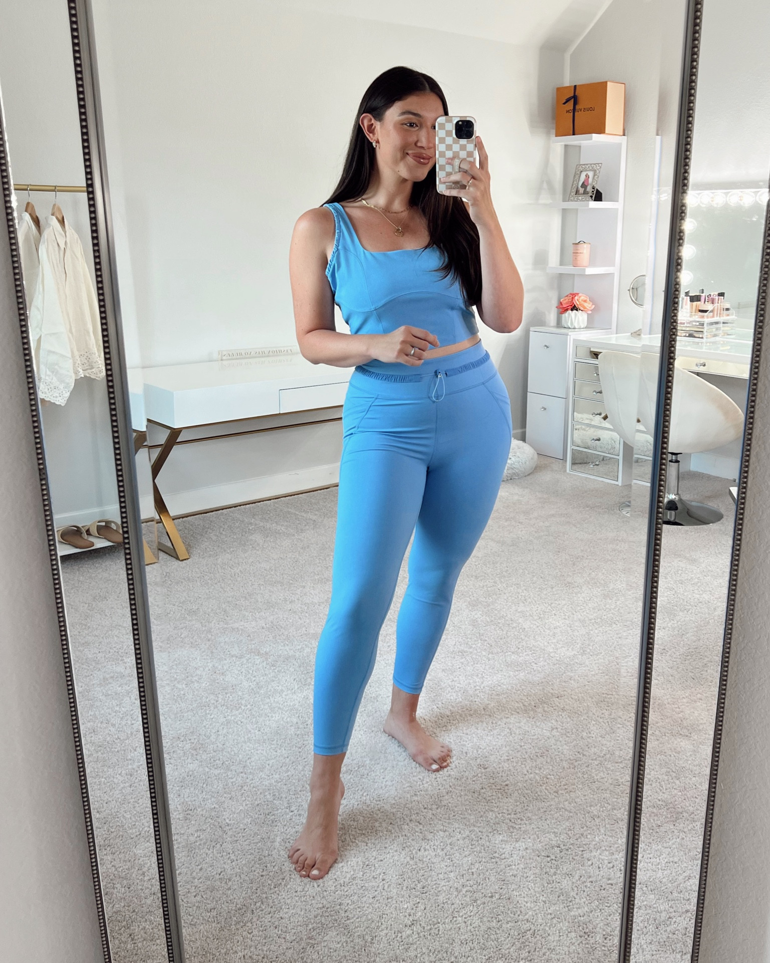 CUTEST workout set! Top and bottoms both fit tts - wearing a L in the top and XL in the bottom

Workout set, Travis mathew, leggings, workout crop top, summer outfit, loungewear, athleisure, sporty style

#LTKMidsize #LTKFitness #LTKActive