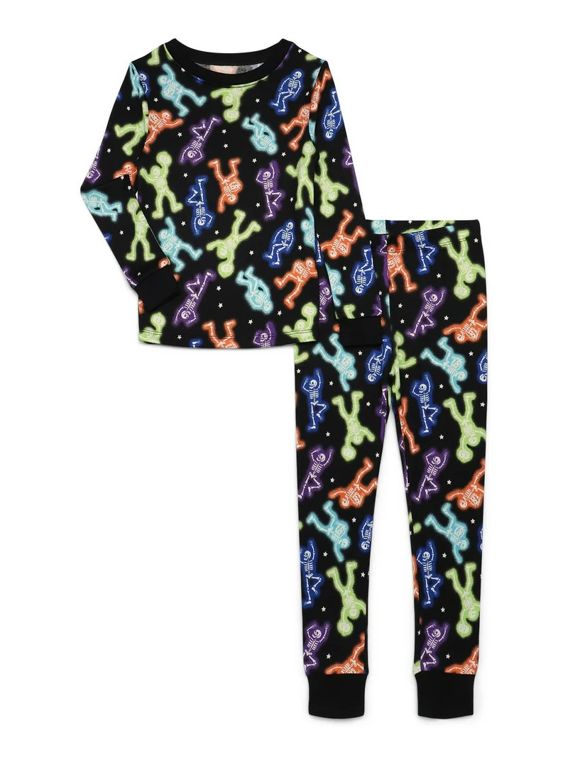 Halloween Boys Long Sleeve Top and Pants Tight Fit Sleep Set from Way to Celebrate, 2-Piece, Size... | Walmart (US)