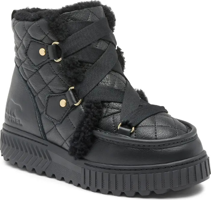 SOREL One Ave™ Alpine Genuine Shearling Trim Waterproof Boot (Women) | Nordstrom | Nordstrom
