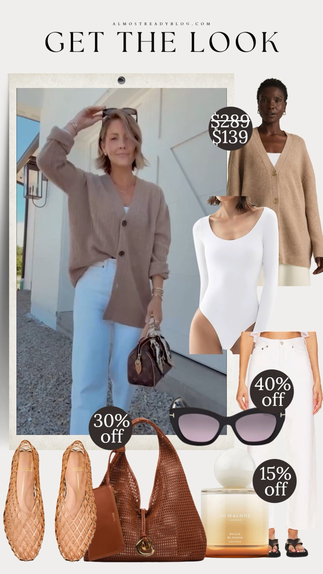 XS cardigan / Small bodysuit / 24 jeans

nordstrom sale, jo malone sale, tom ford sunglasses sale, agolde jeans, white jeans outfit, neutral outfit, amanda west, almostreadyblog

#LTKSaleAlert #LTKOver40 #LTKPetite