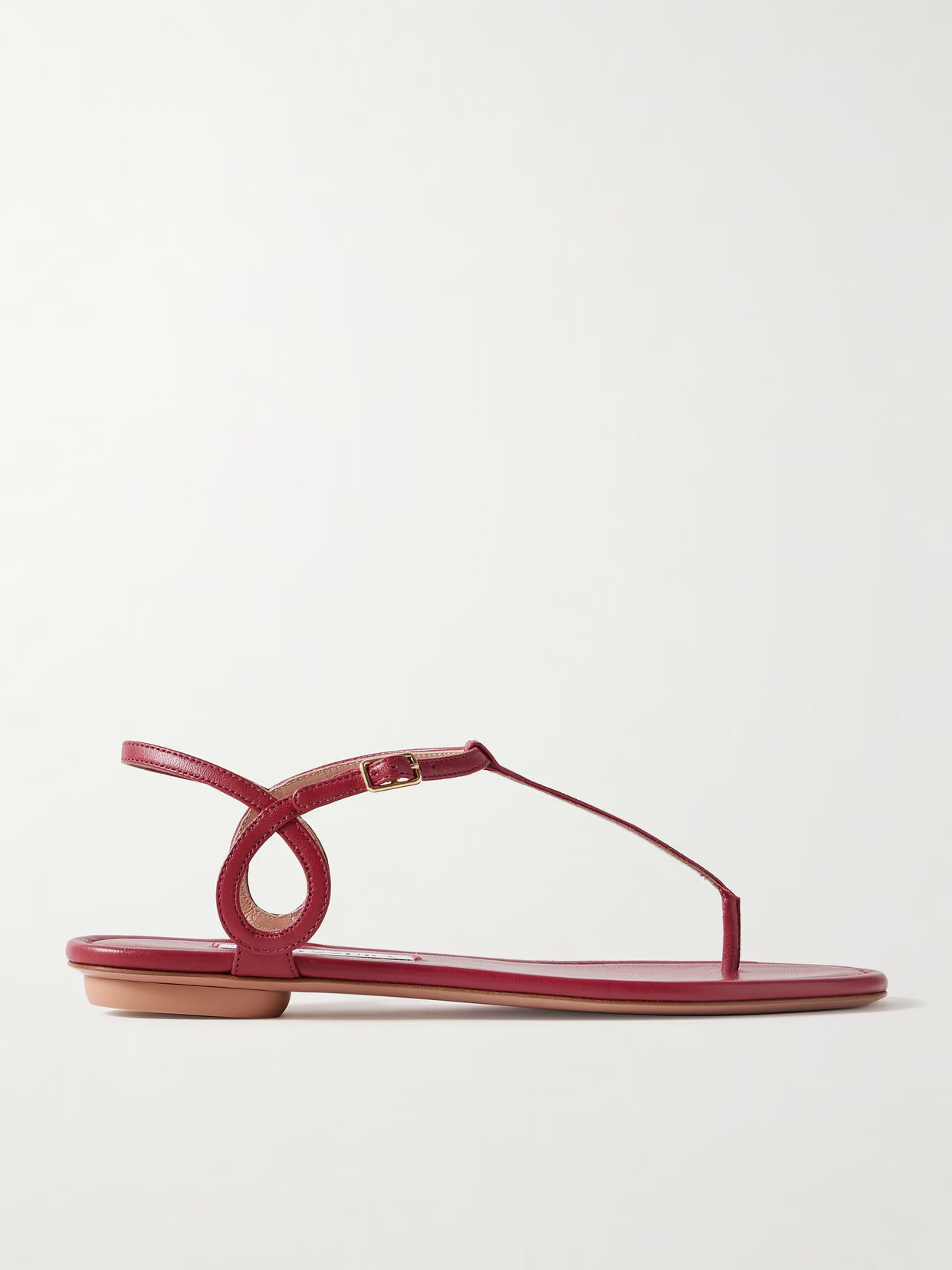 Aquazzura - Almost Bare Leather Sandals - Burgundy | NET-A-PORTER (US)