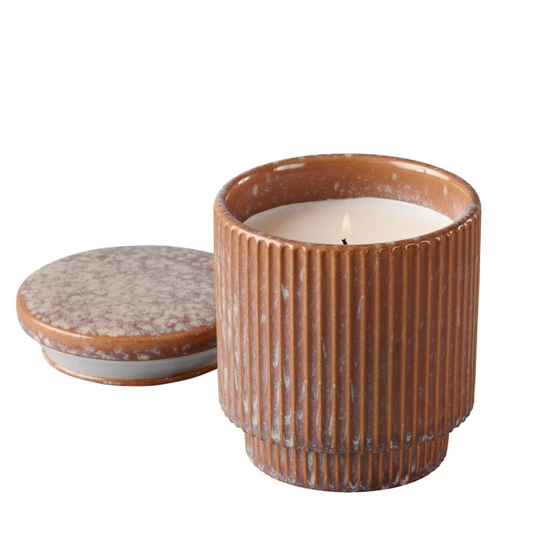 Better Homes & Gardens 15oz Single-Wick Pink Berries Citronella Candle in Terracotta Ribbed Jar | Walmart (US)