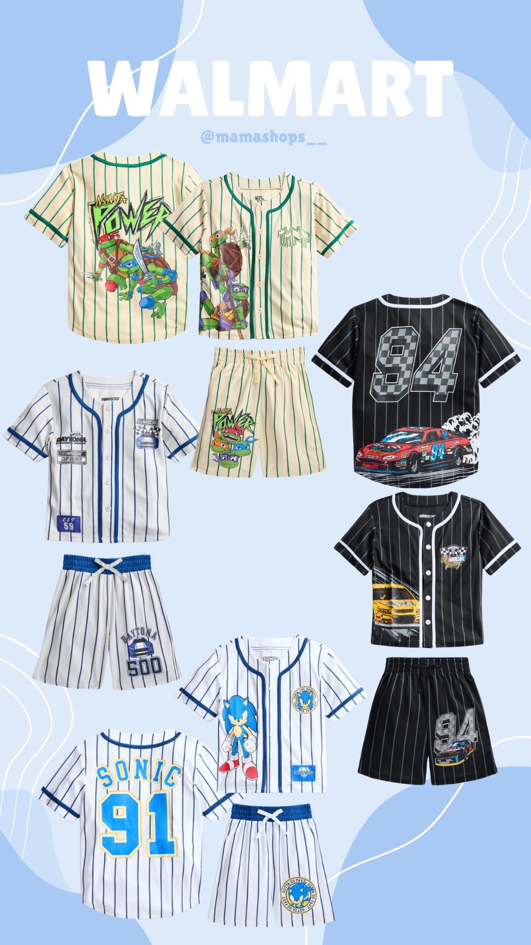 Super cool finds at Walmart for Boys, graphic baseball Jersey and matching shorts sets! ⚾️👦🏻

Links available here 🔗✨

#LTKSeasonal #LTKmomlife #LTKKids