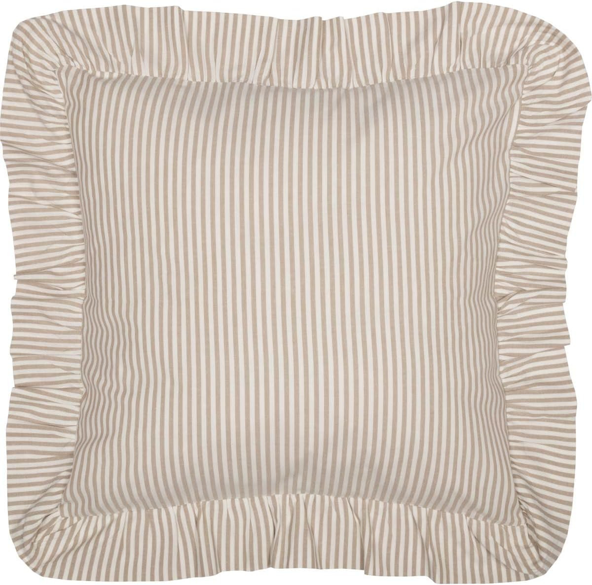 Farmhouse Ticking Taupe Fabric Euro Sham | Amazon (US)
