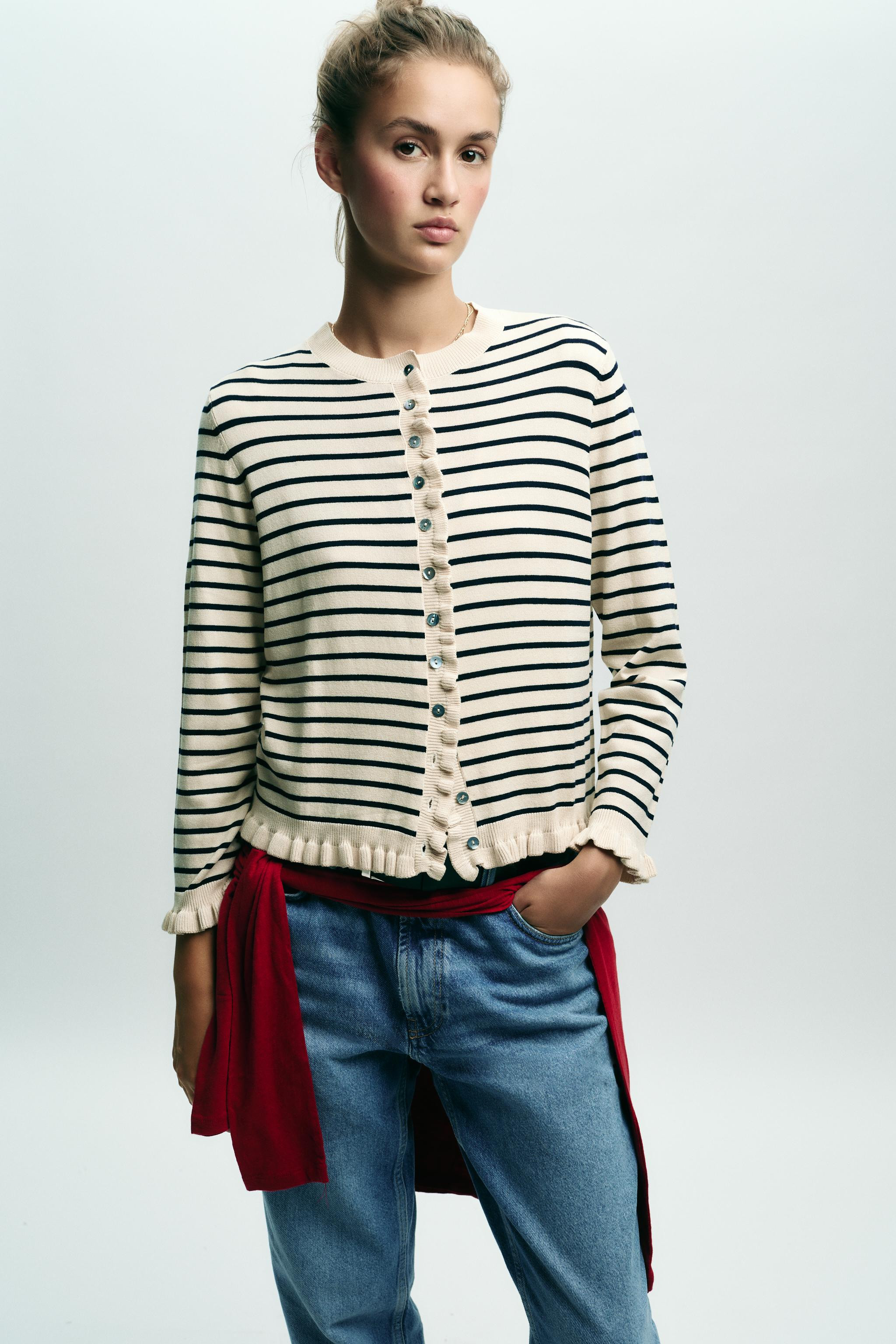 RUFFLED KNIT CARDIGAN | Zara US