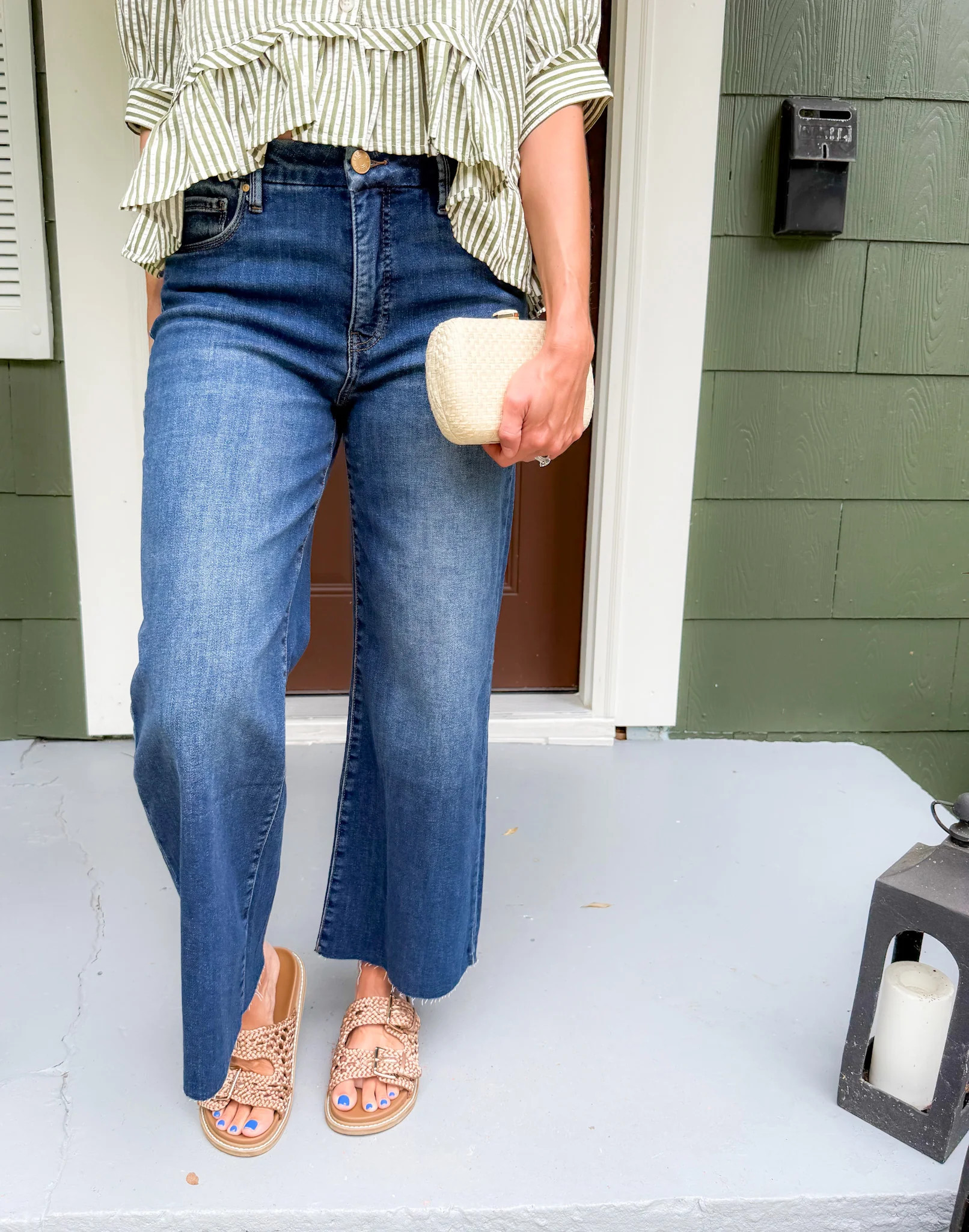 Meg Inexhaustible Wide Leg Raw Hem Jeans KUT | Clover and Bee | Clover + Bee