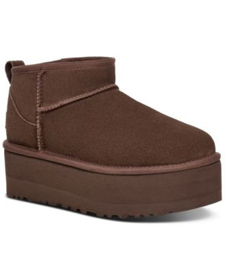 UGG® Women's Classic Ultra Mini Platform Booties - Macy's | Macy's