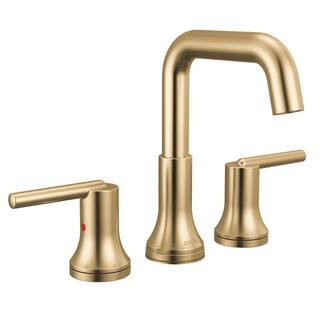 Trinsic Gold 8 in. Widespread Double Handle Bathroom Faucet in Champagne Bronze | The Home Depot