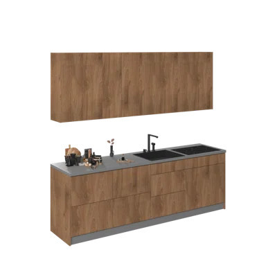 FK-FUSION 96" H x 103" W x 24" D Medium Density Fiberboard (MDF) Ready-to-Assemble Kitchen Cabinet Set | Wayfair North America