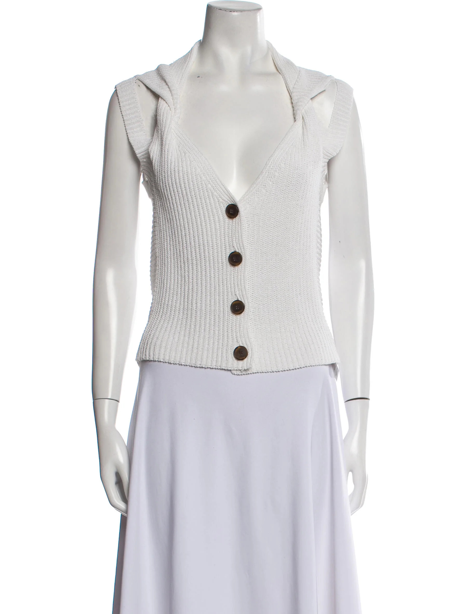 Plunge Neckline Sleeveless Crop Top | The RealReal