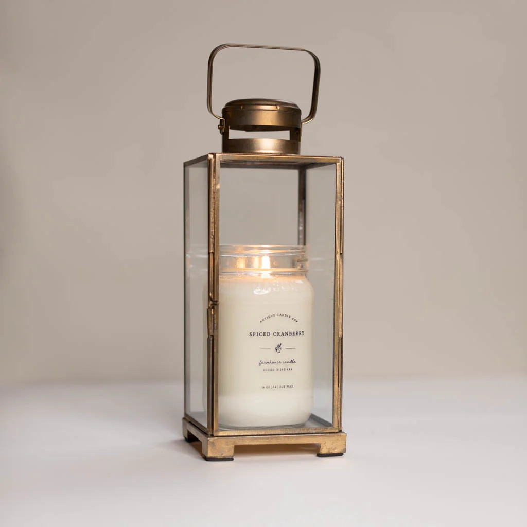 Brass Candle Lantern + Candle Bundle | Antique Candle Co.