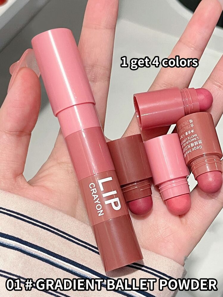 Gege Bear 4-Color Matte Velvet Mist Lipstick,1Pc Waterproof Non-Stick Cup Long-Lasting Wear Lipstick For Women | SHEIN