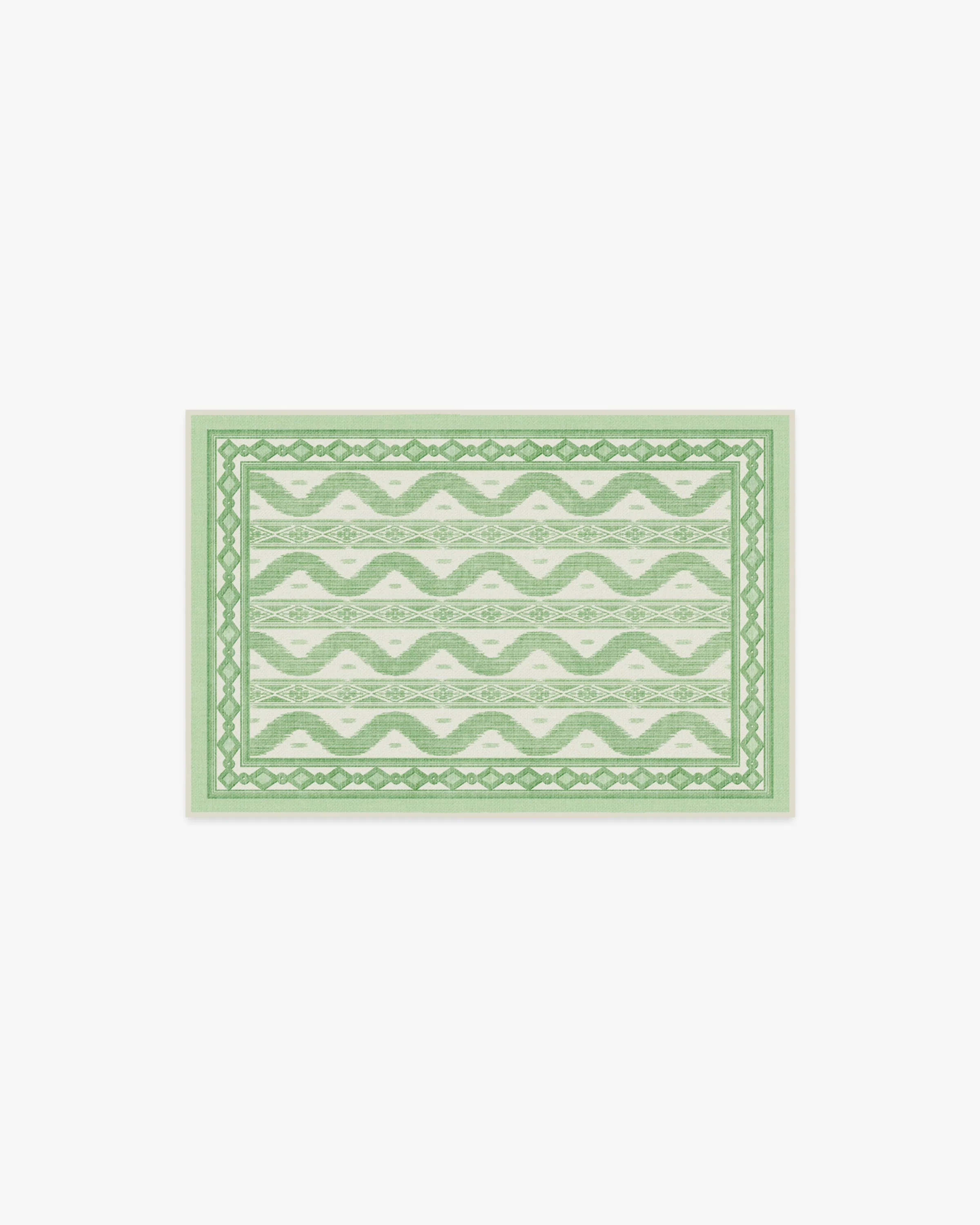 Ava Ikat Green Rug by Mrs. Alice | Ruggable US | Ruggable