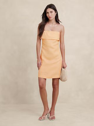 Strapless Linen Mini Dress | Banana Republic (US)