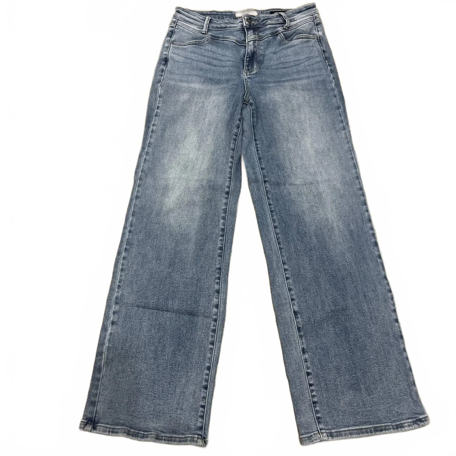 Women's Retro Wide Leg Jeans In Medium Blue | Shop Simon