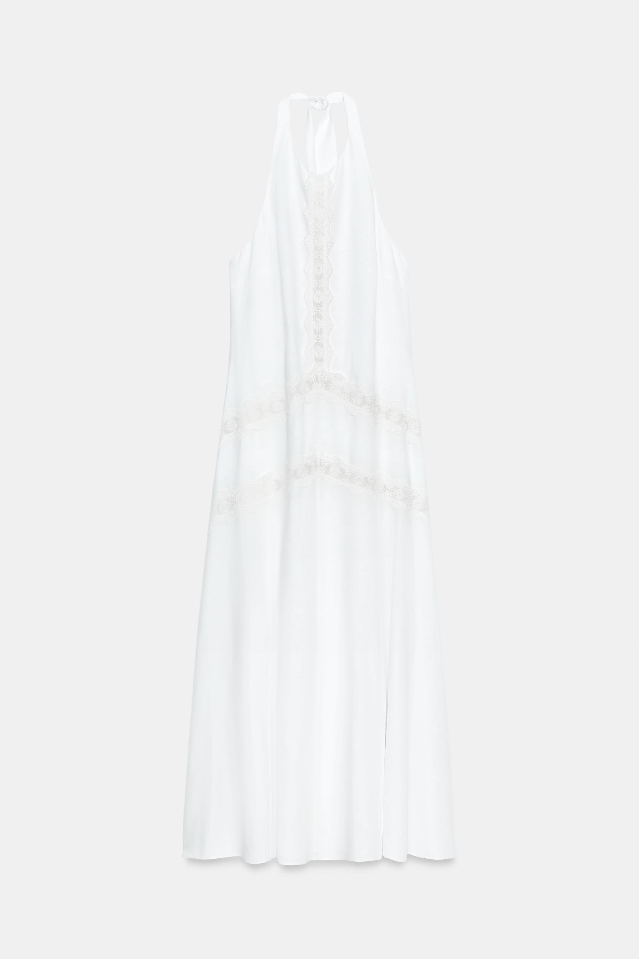 COMBINATION LINEN MIDI DRESS | Zara US
