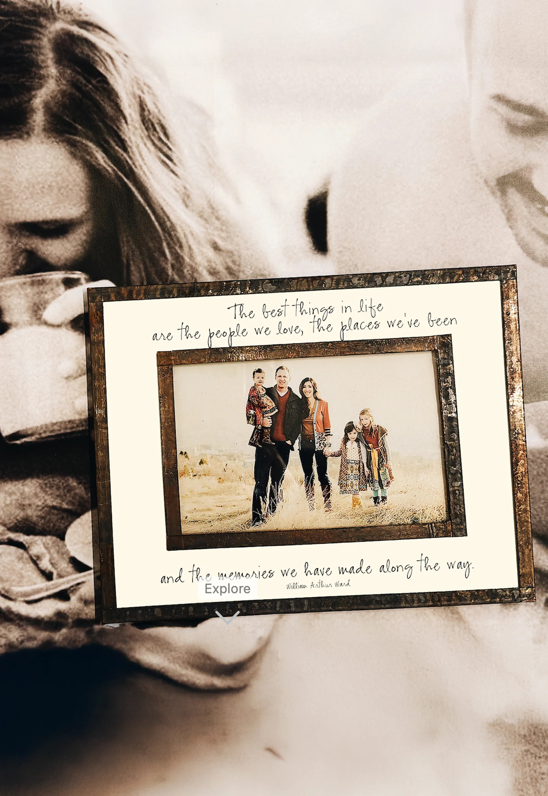 The Best Things In Life Copper & Glass Photo Frame | Ben's Garden
