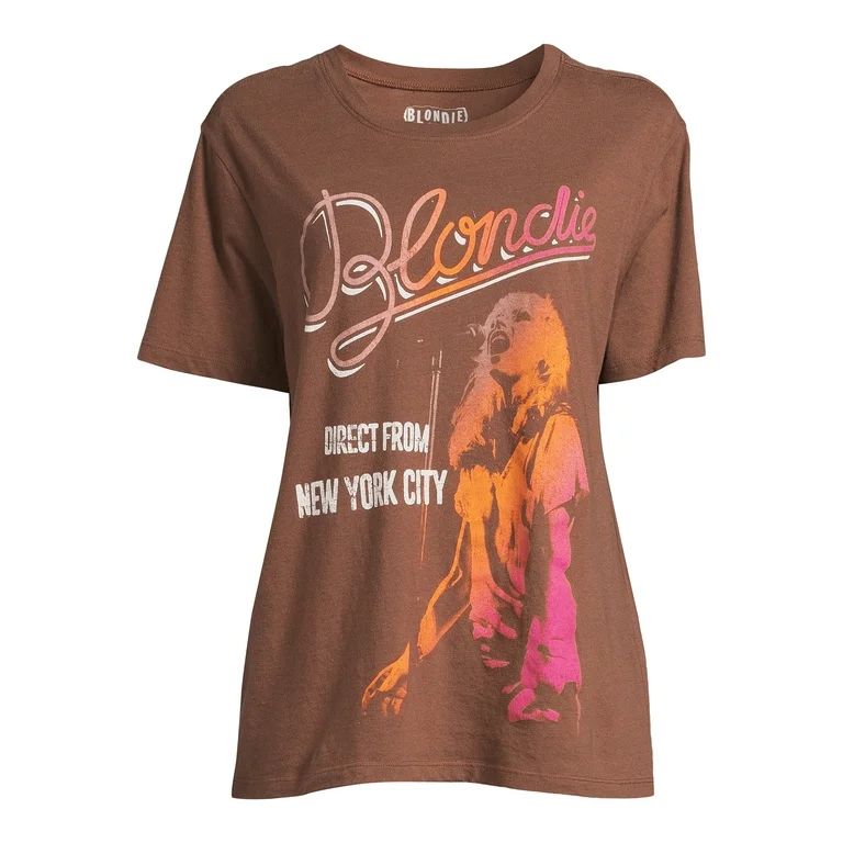 Time And Tru Women's Blondie the Band Graphic Tee with Short Sleeves, Sizes S-XXXL - Walmart.com | Walmart (US)