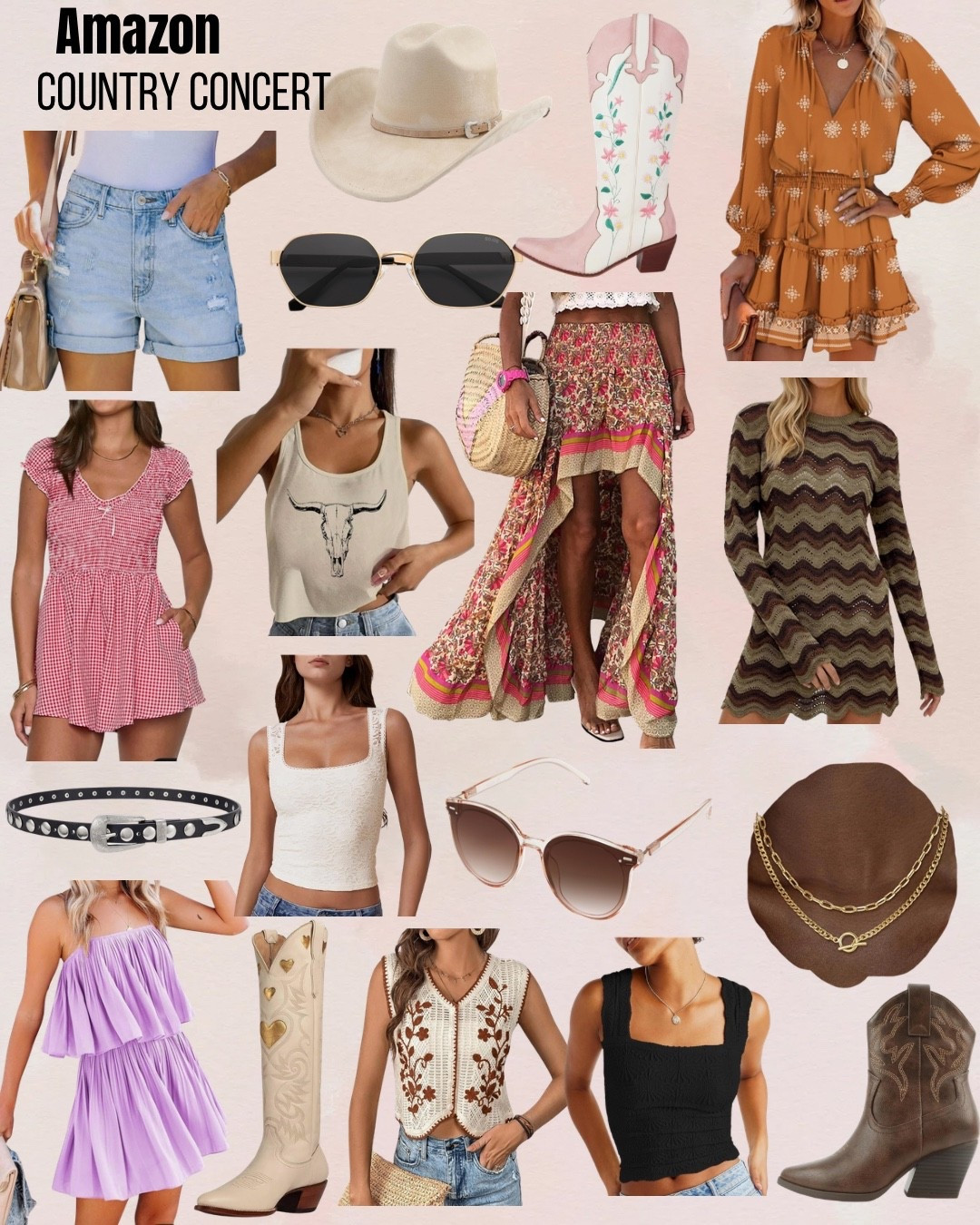Amazon country concert outfits. Country style. Country outfit. Western outfit. Western style. Cowboy boots. Country dress. Cowboy style. Nashville outfit. Summer concert. Western outfit. Spring concert outfit. Summer country concert outfit .Animal print 

#LTKootd #LTKFestival #LTKSeasonal