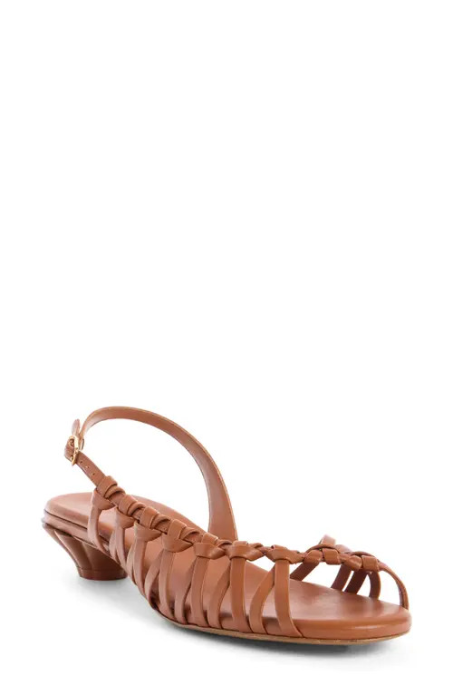 Chloé Estra Woven Slingback Sandal in Terracotta Brown at Nordstrom, Size 37.5 | Nordstrom